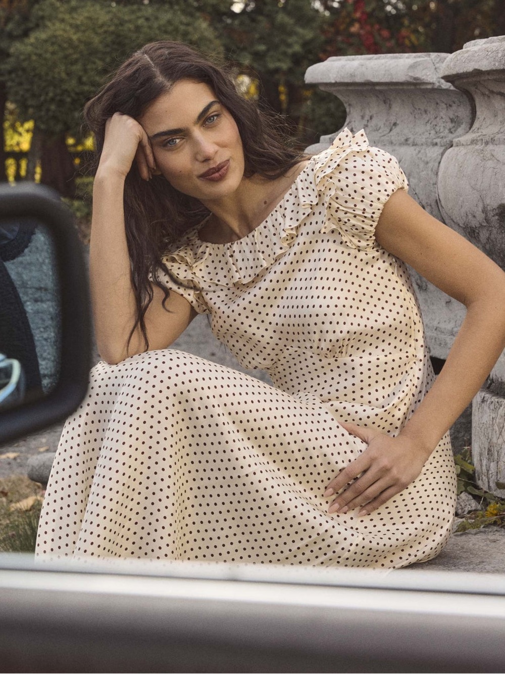 Doen Emerence Dress in Crème Portia Dot - Picture 3 of 10